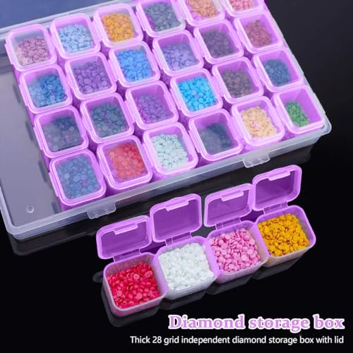 HASTHIP® 46PCS 5D DIY Diamond Painting Tools and Accessories Kits with Trays Pens Tweezer Clips 28-grids Organizer Art Tool Kit Without Diamonds HASTHIP® 46PCS 5D DIY Diamond Painting Tools and Accessories Kits with Trays Pens Tweezer Clips 28-grids Organizer Art Tool Kit Without Diamonds